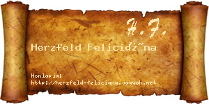 Herzfeld Feliciána névjegykártya